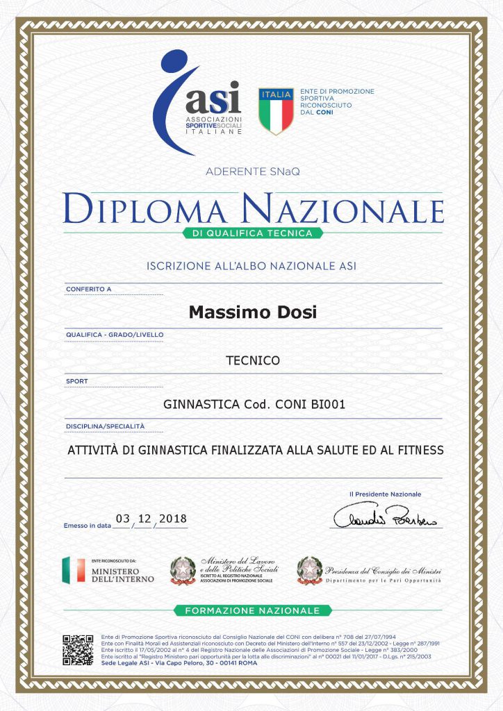 Diploma Nazionale ASI