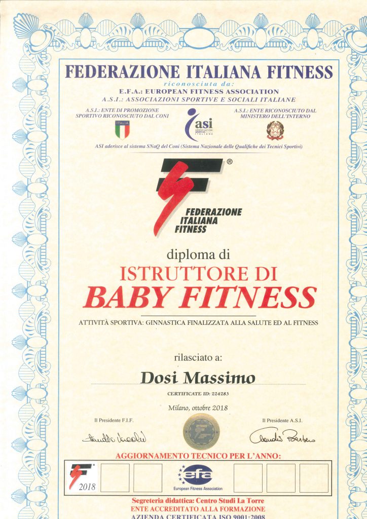 Diploma FIF Baby Fitness