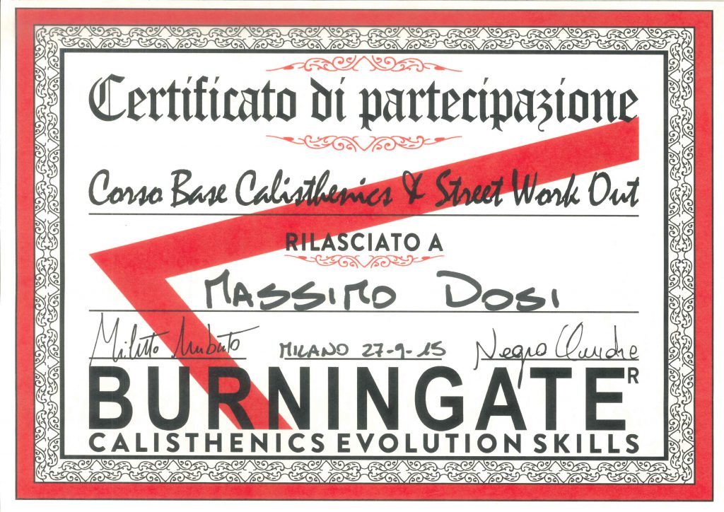 BURNINGATE Corso Base di Calisthenics & Street Work Out